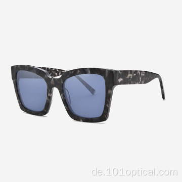 Quadratische eckige Acetat Damensonnenbrille